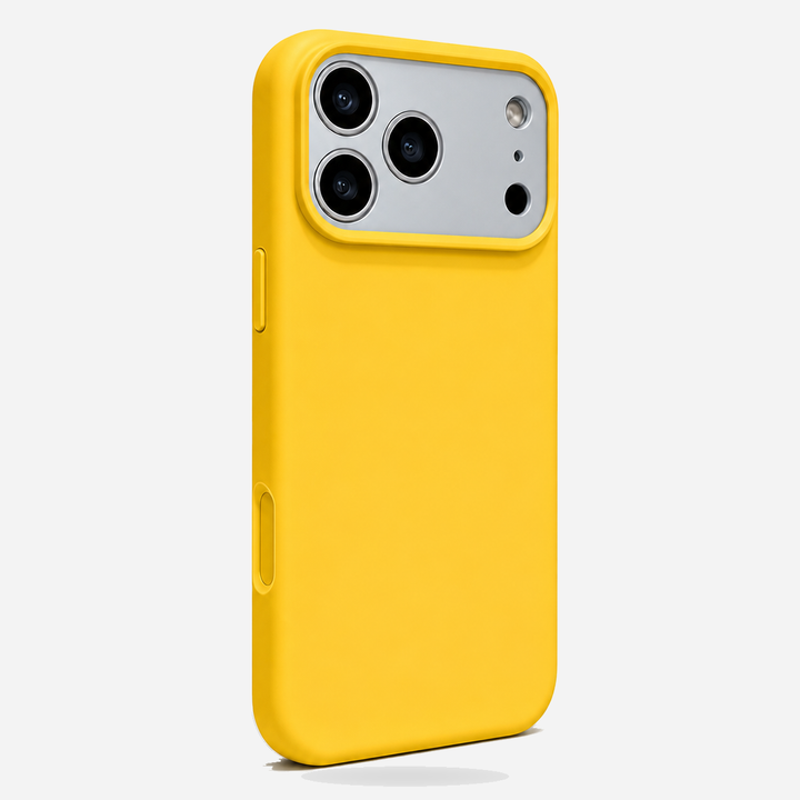 Sunlight MagSafe silicone iPhone case with open camera frame