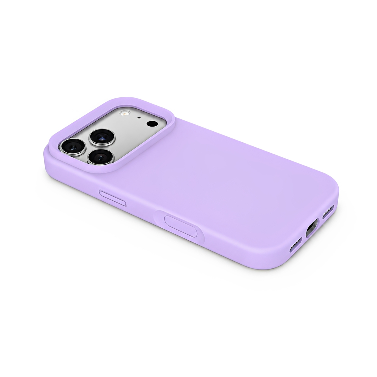Premium Liquid Silicone iPhone Case – Open Camera – Lilac