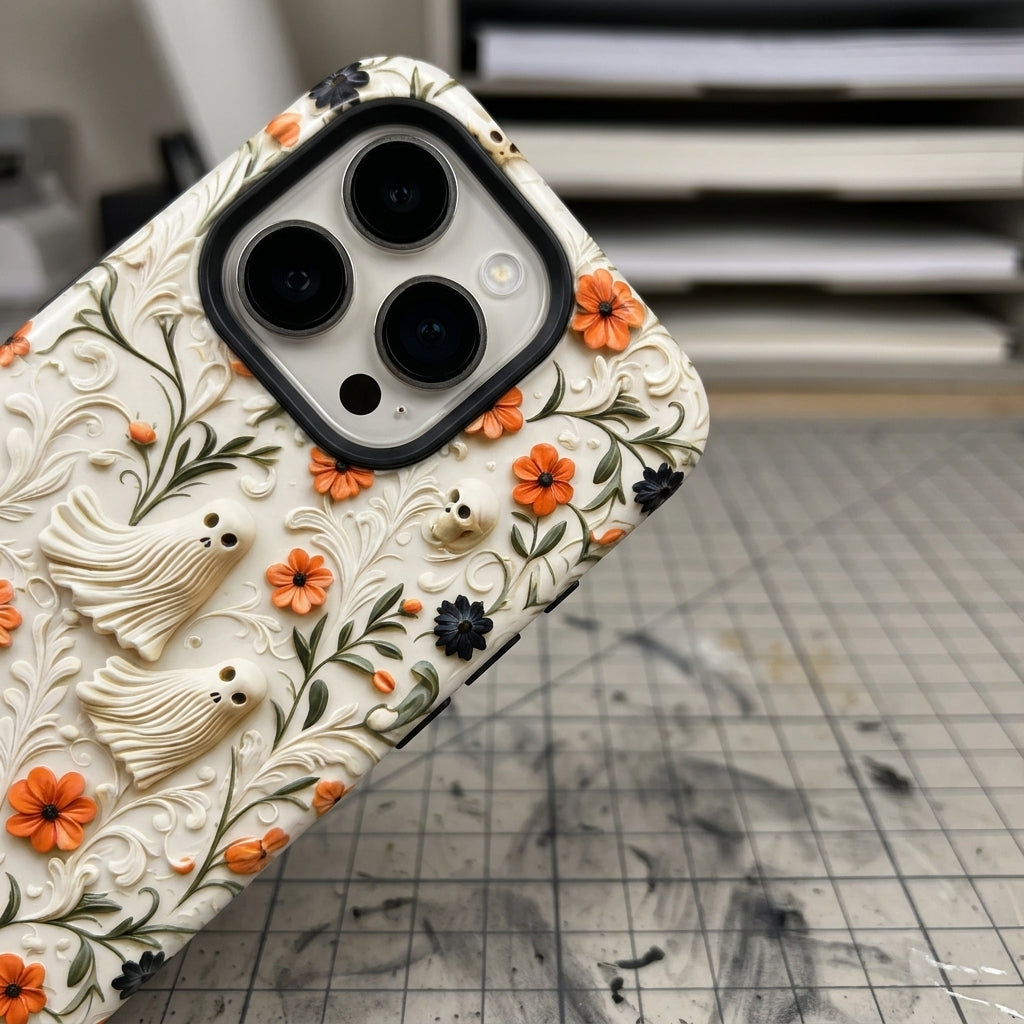 Ivory Haunt Matte Glass MagSafe iPhone Case – lifestyle view 4