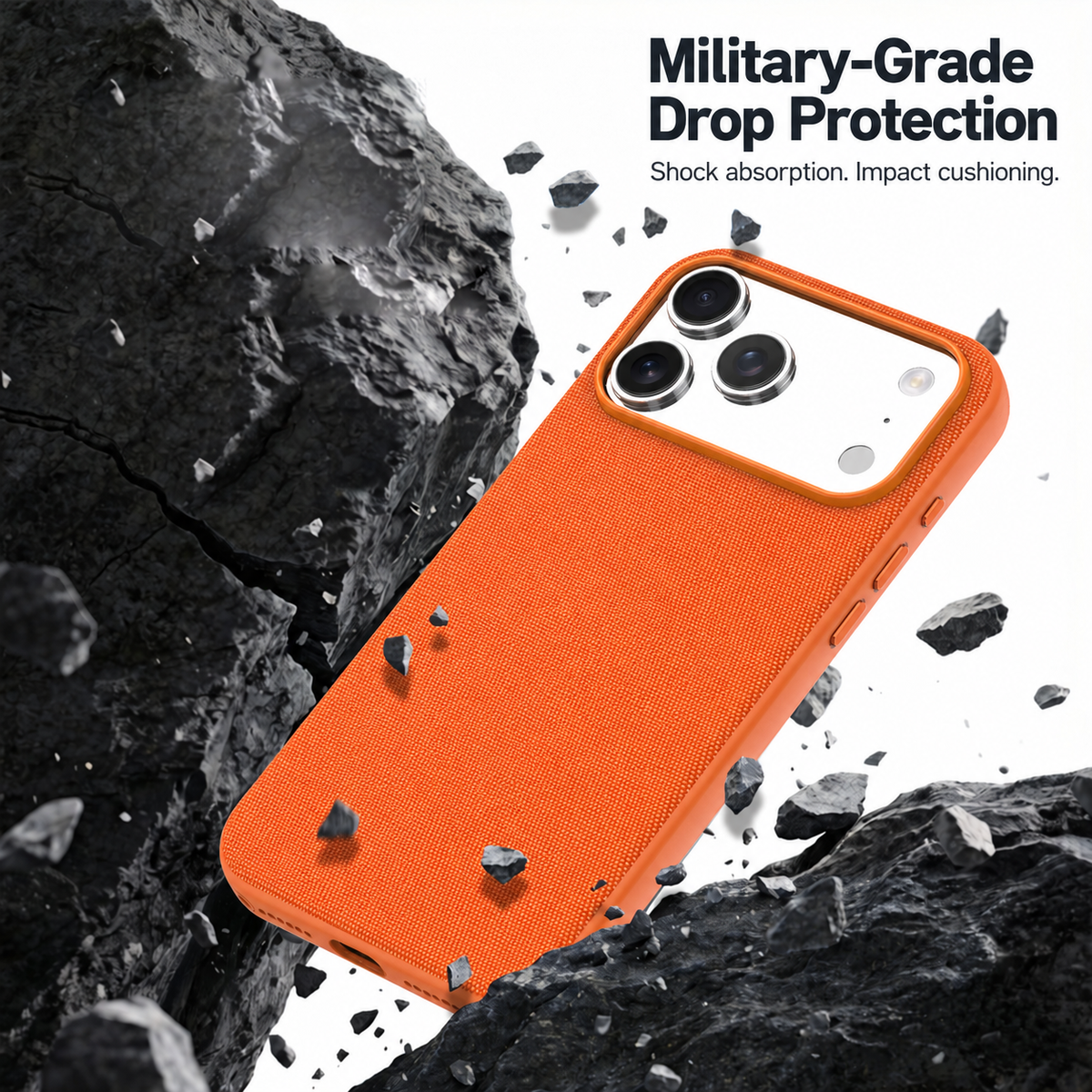 Technical Woven Fabric MagSafe iPhone Case - Orange