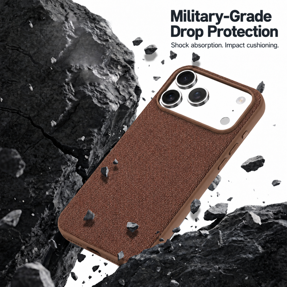 Technical Woven Fabric MagSafe iPhone Case - Chocolate