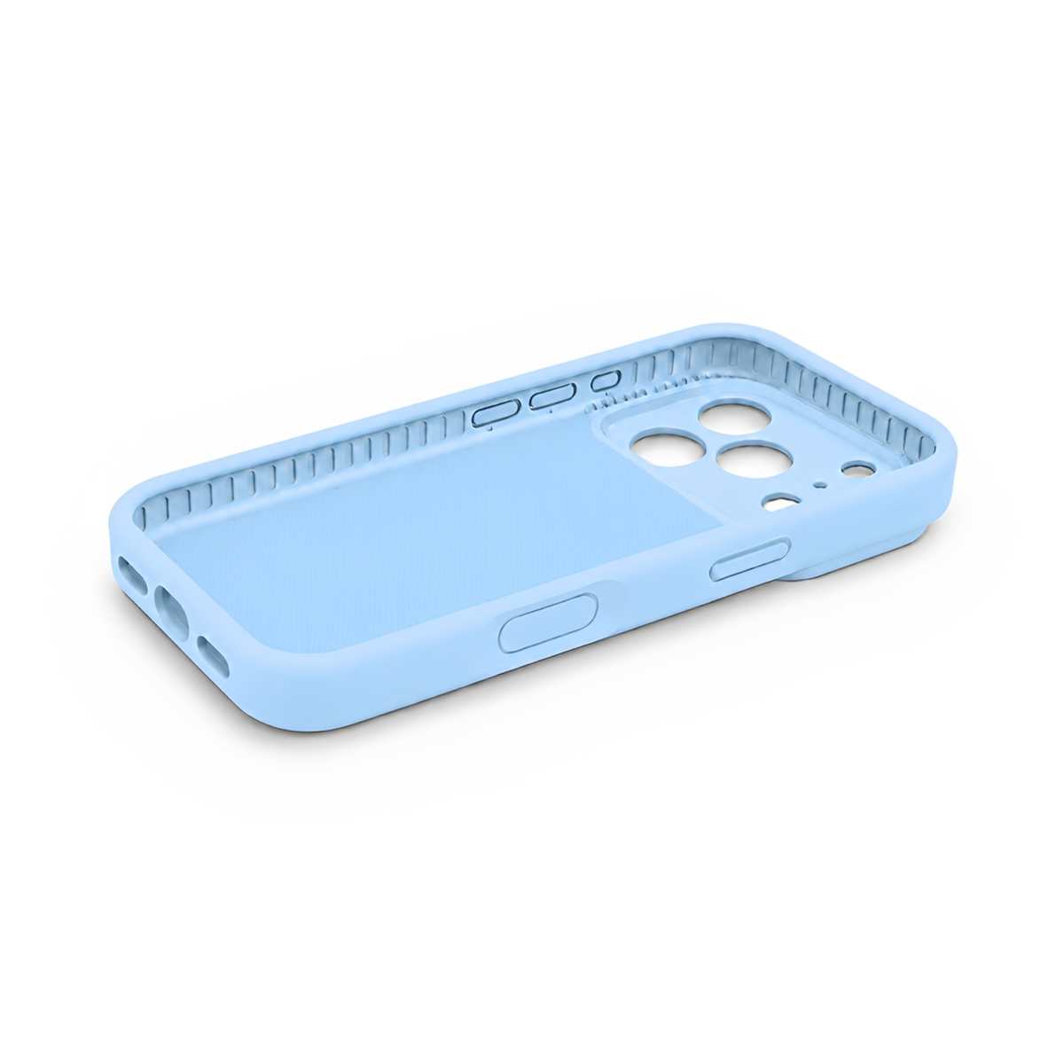 Premium Liquid Silicone iPhone Case – Precision Camera – Sky Blue