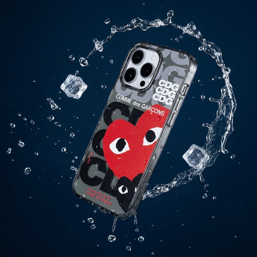Reflective Black CDG - Hypebeast Designer iPhone Case