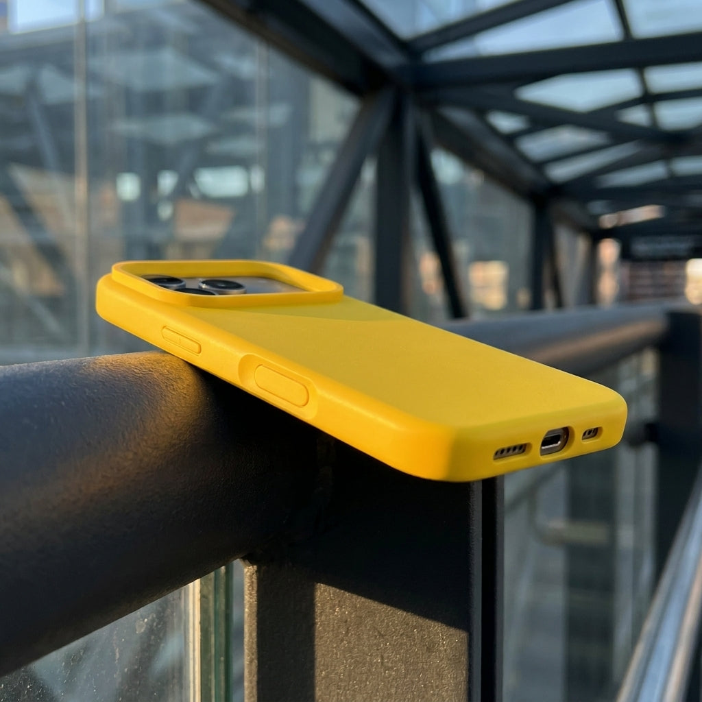 Premium Liquid Silicone iPhone Case – Open Camera – Sunflower