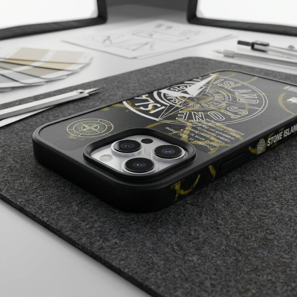 Stone Island Hypebeast Designer iPhone Case - Black