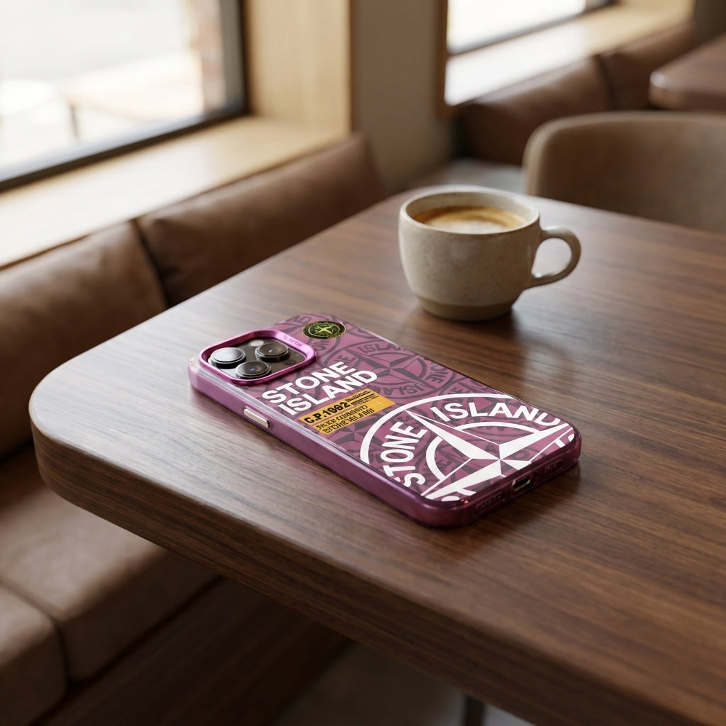 Stone Island Compass Graphic iPhone Case - Purple