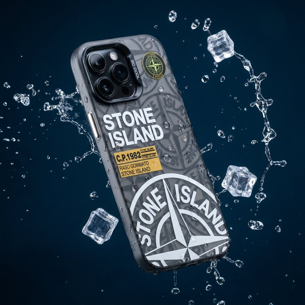 Stone Island Compass Graphic iPhone Case - Black