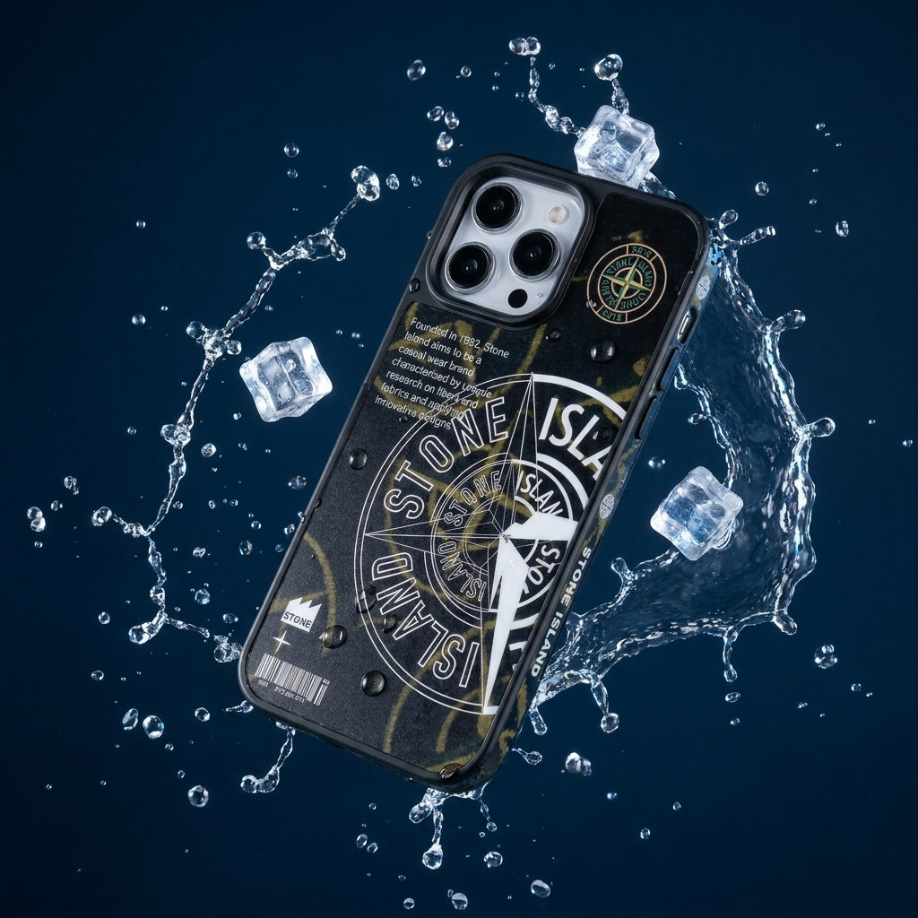 Stone Island Hypebeast Designer iPhone Case - Black