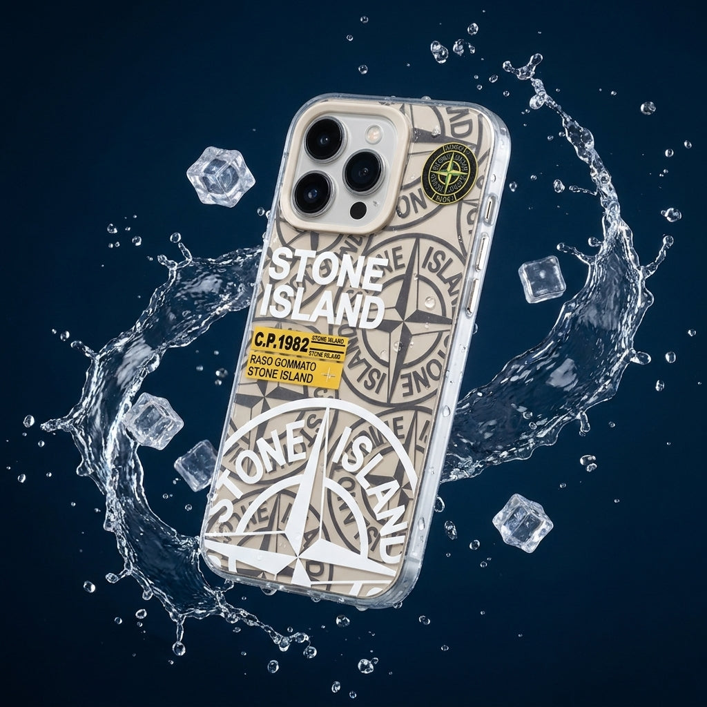 Stone Island Compass Graphic iPhone Case - White