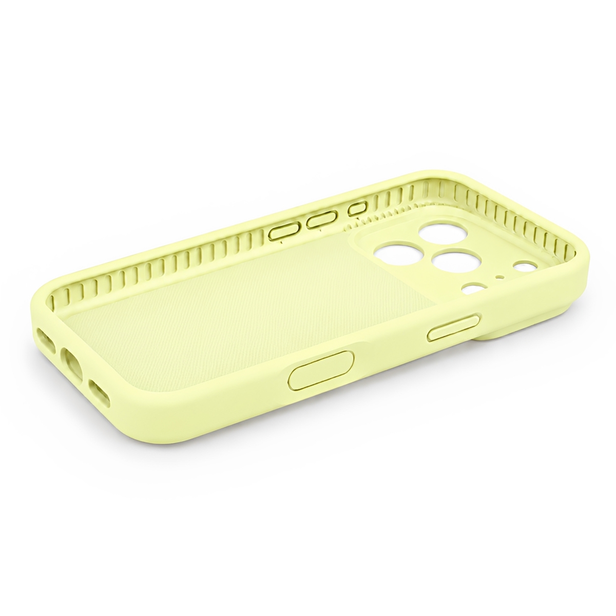 Premium Liquid Silicone iPhone Case – Precision Camera – Milk Yellow