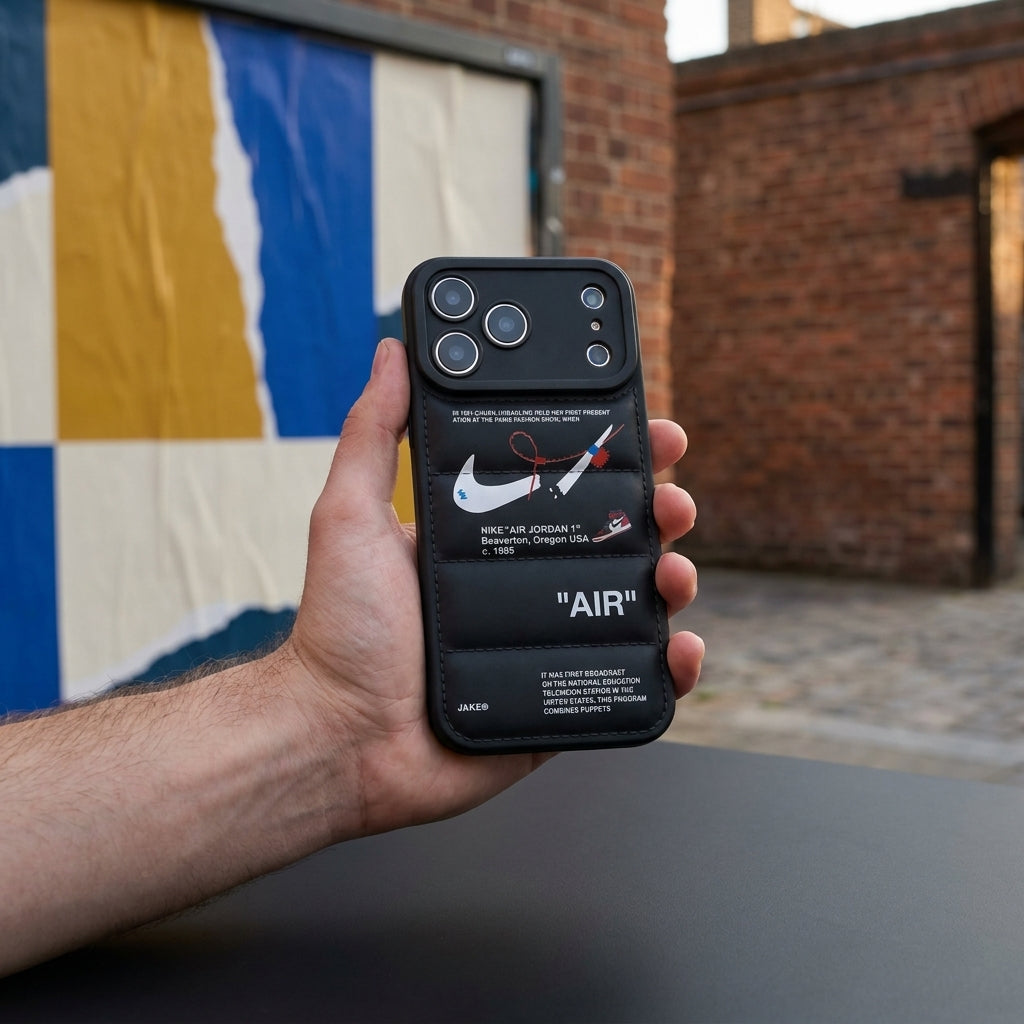 3D Phantom Black Sneaker Streetwear iPhone Case – lifestyle view 6