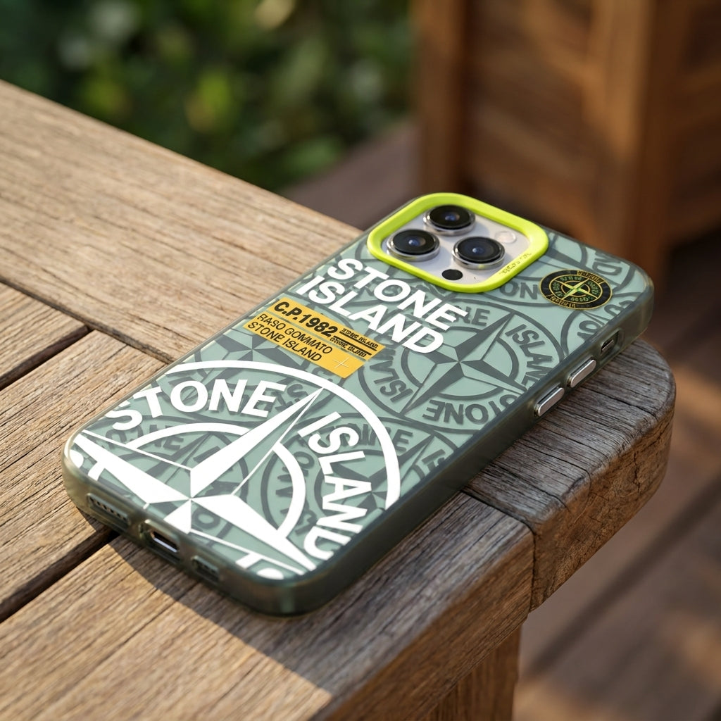 Stone Island Compass Graphic iPhone Case - Green