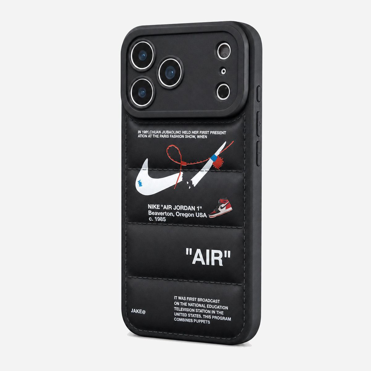 Nike x Off White inspired 3D Streetwear iPhone Case - Black