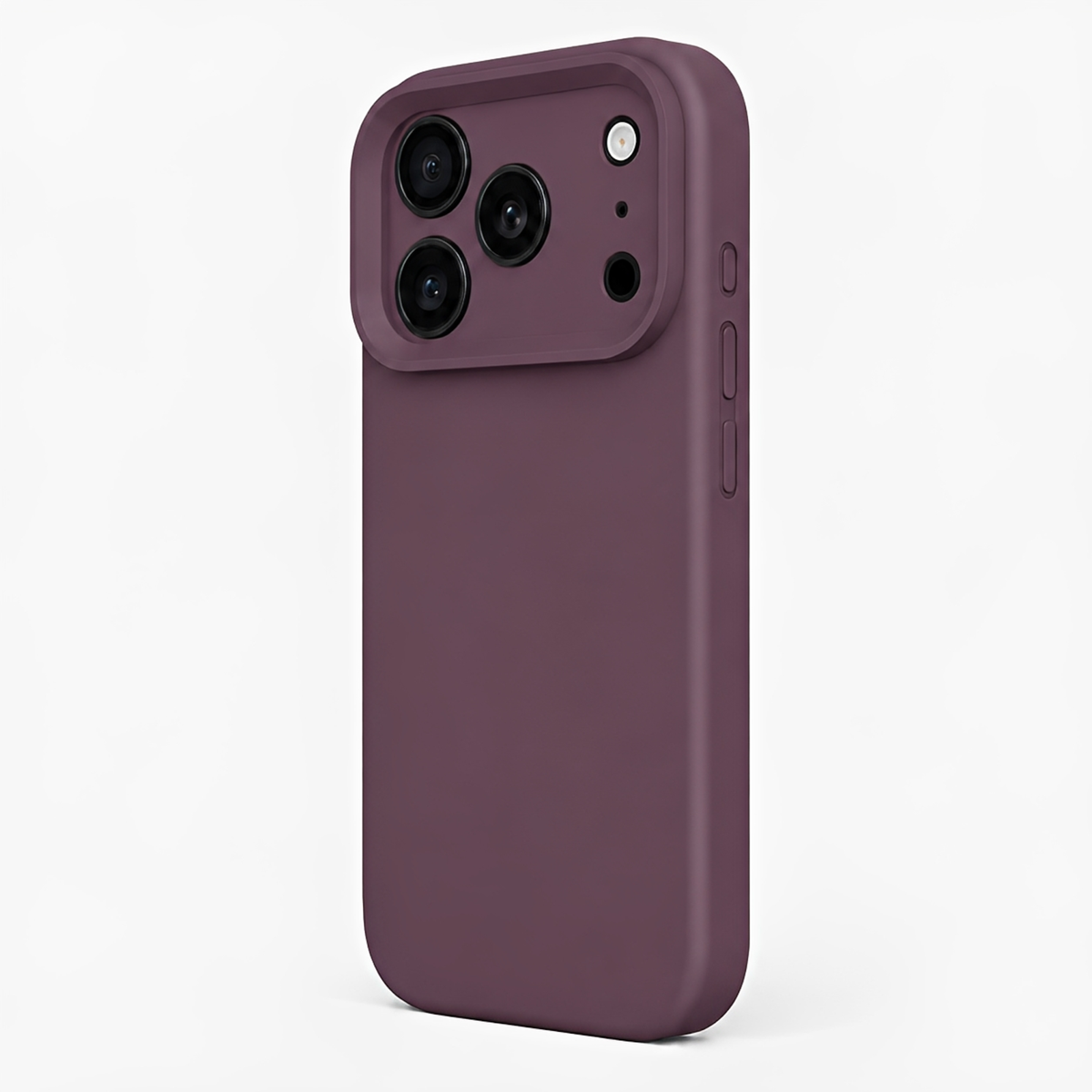 Premium Liquid Silicone iPhone Case – Precision Camera – Plum