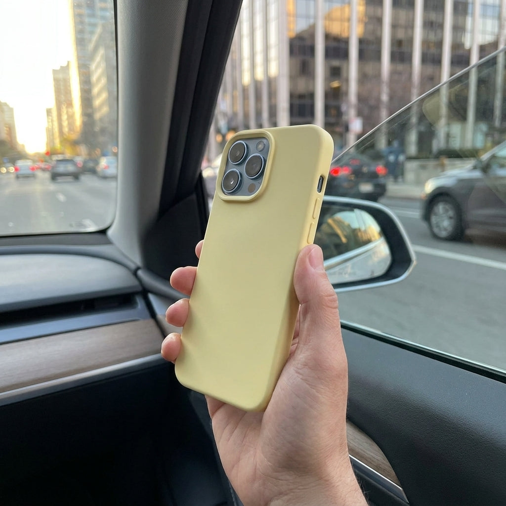 Liquid Silicone iPhone Case – Pink & Peach Palette