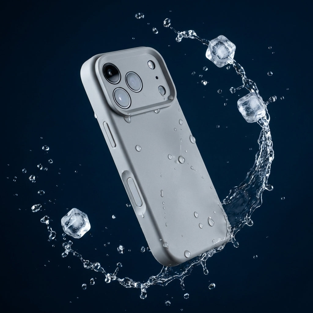 Premium Liquid Silicone iPhone Case – Precision Camera – Rock Gray