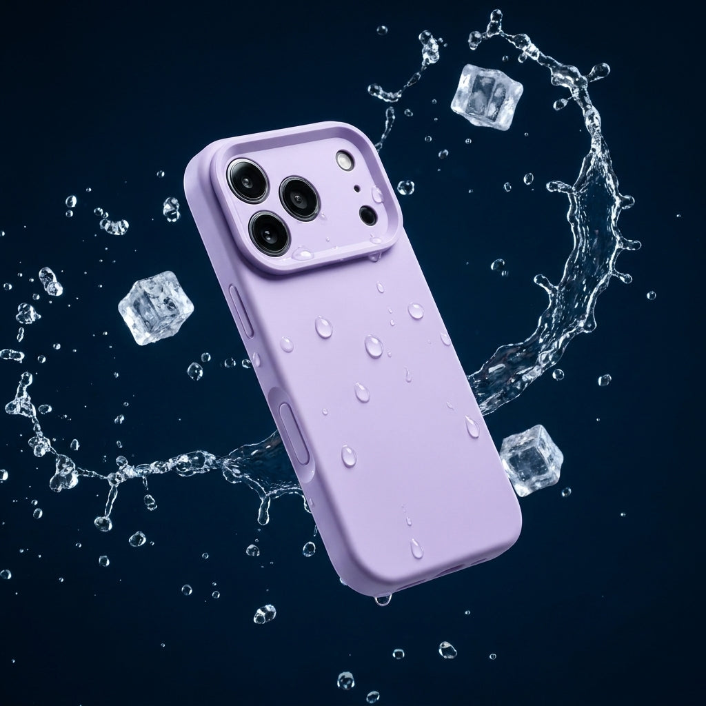 Premium Liquid Silicone iPhone Case – Precision Camera – Lilac