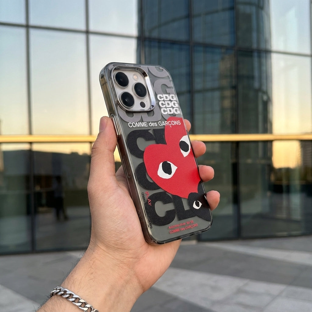 Reflective Black CDG - Hypebeast Designer iPhone Case