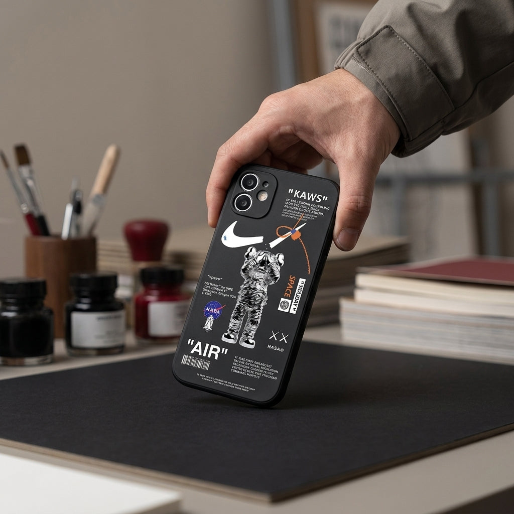 Sneaker Astronaut Streetwear iPhone Case – Black