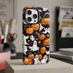 Pumpkin Parade Matte Glass MagSafe iPhone Case – lifestyle view 1