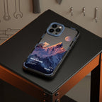 Sunset Golden Mountain Aesthetic iPhone Case – lifestyle view 1