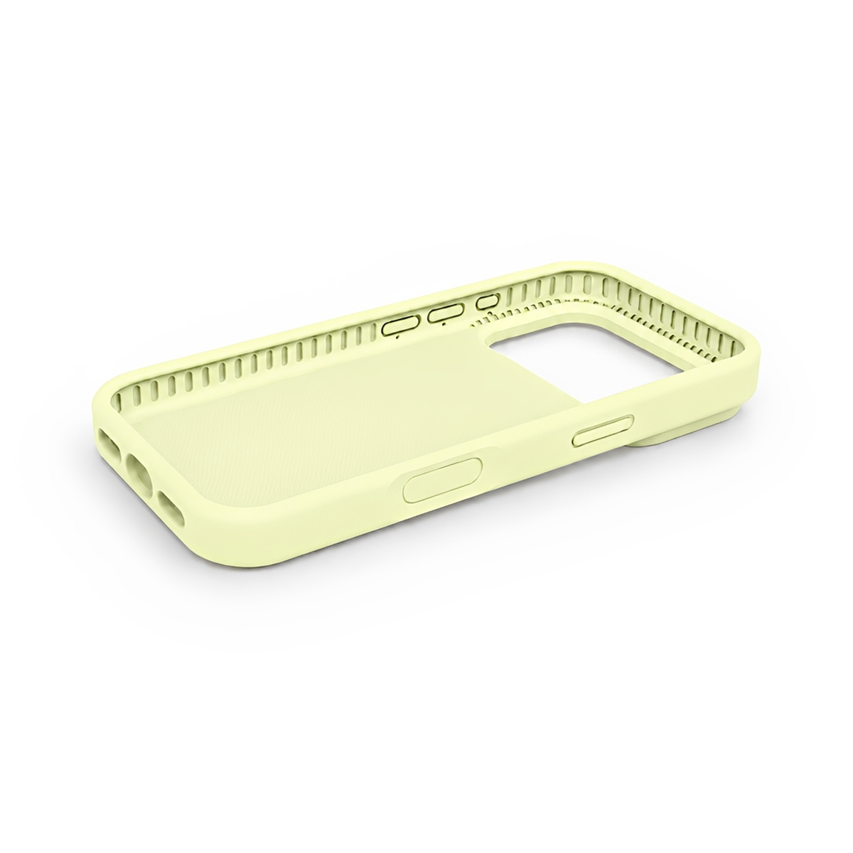 Premium Liquid Silicone iPhone Case – Open Camera – Milk Yellow