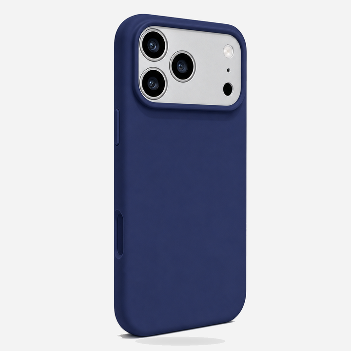 Starlight MagSafe silicone iPhone case with open camera frame