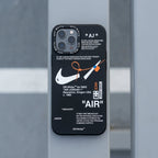 Nike x Off White inspired Streetwear iPhone Case – Black – lifestyle view 2