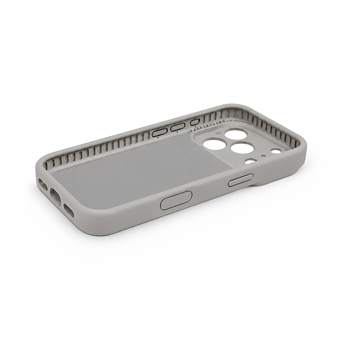 Premium Liquid Silicone iPhone Case – Precision Camera – Rock Gray