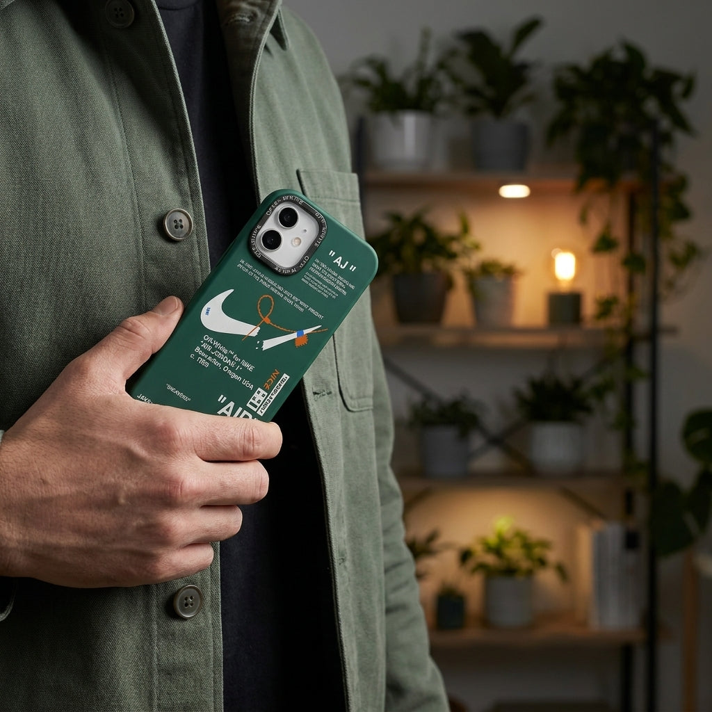 Nike x Off White inspired Streetwear iPhone Case – Green