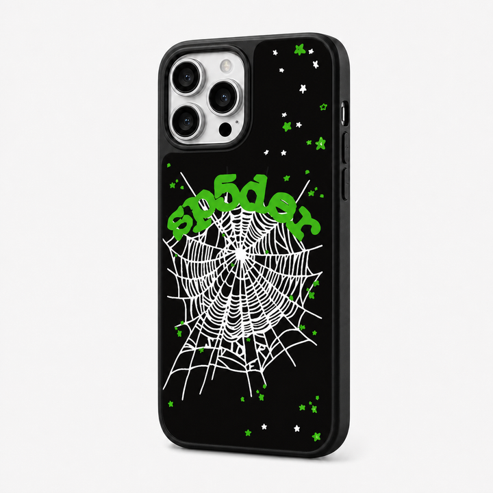 Spider Web Streetwear MagSafe Glass iPhone Case - White