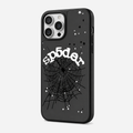 Spider Web Streetwear MagSafe Glass iPhone Case - Black