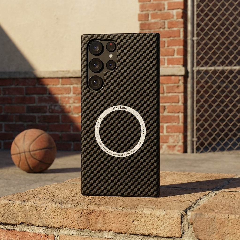 Matte Carbon Fiber Magnetic Galaxy Case