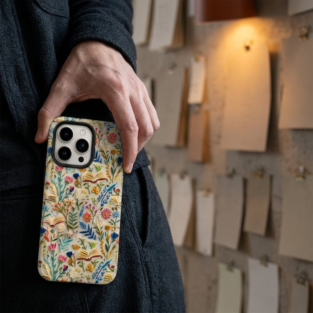 Wildflower Garden Matte Glass MagSafe iPhone Case