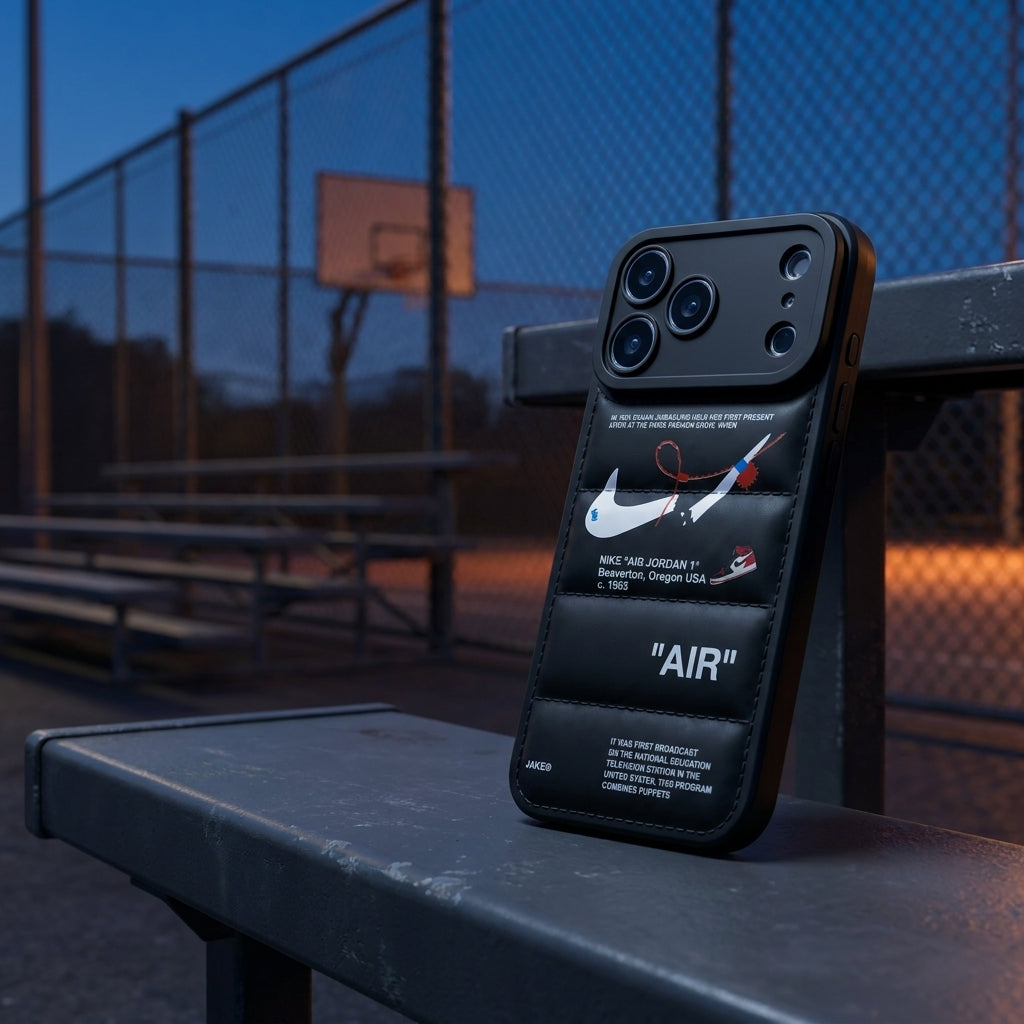 3D Phantom Black Sneaker Streetwear iPhone Case – lifestyle view 1