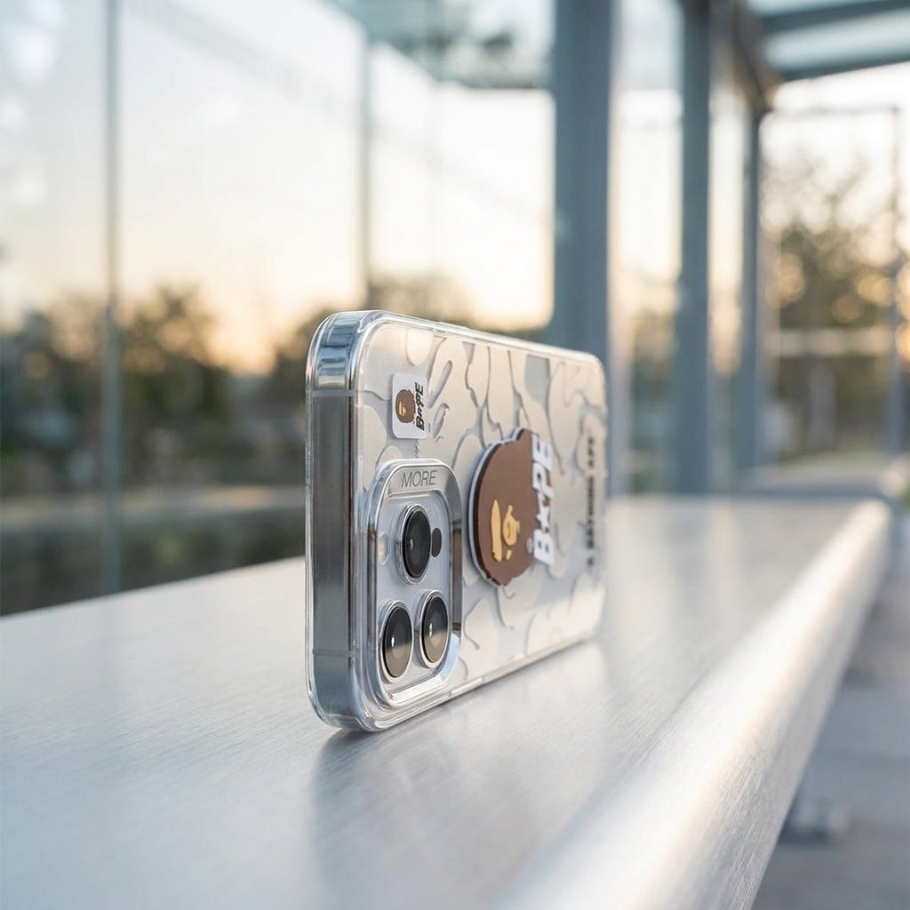 APE Silver Camo Limited iPhone Case - Brown