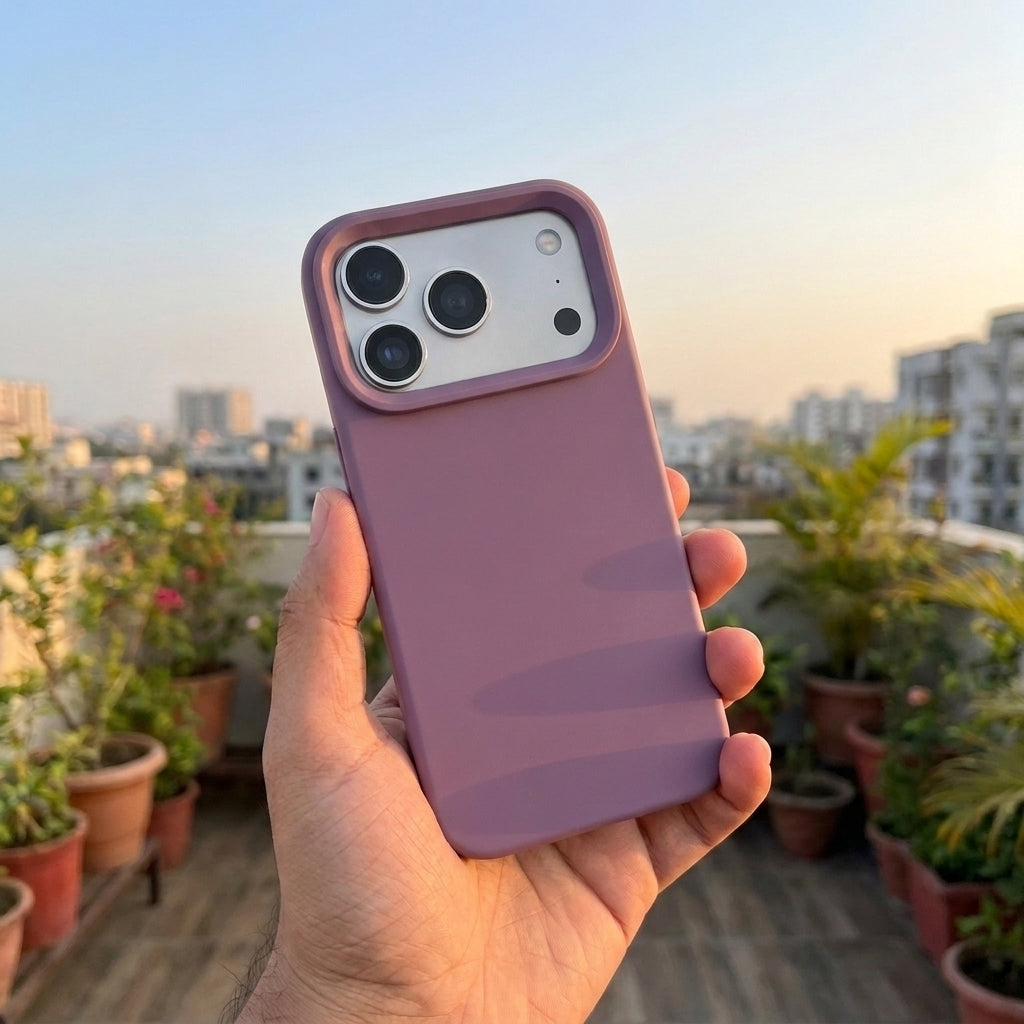 Premium Liquid Silicone iPhone Case – Open Camera – Blackcurrant