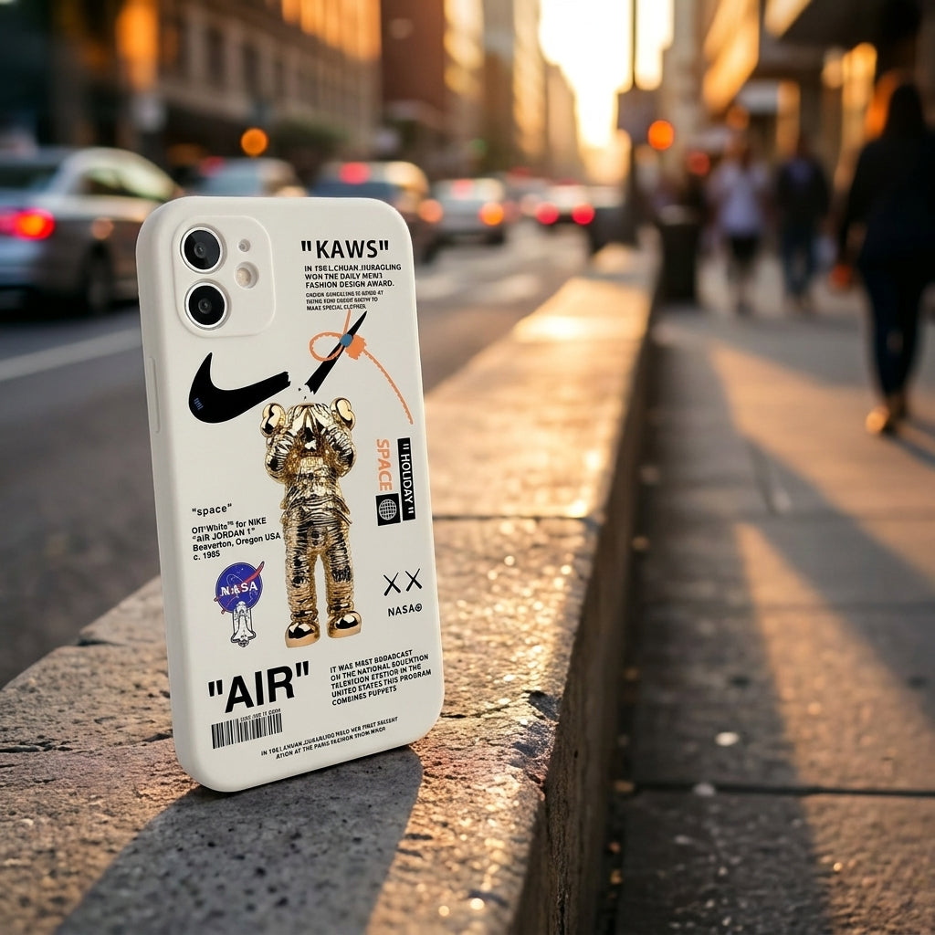 Sneaker Astronaut Streetwear iPhone Case – White – lifestyle view 1