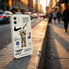 Sneaker Astronaut Streetwear iPhone Case – White – lifestyle view 1
