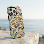 Wildflower Garden Matte Glass MagSafe iPhone Case – lifestyle view 1