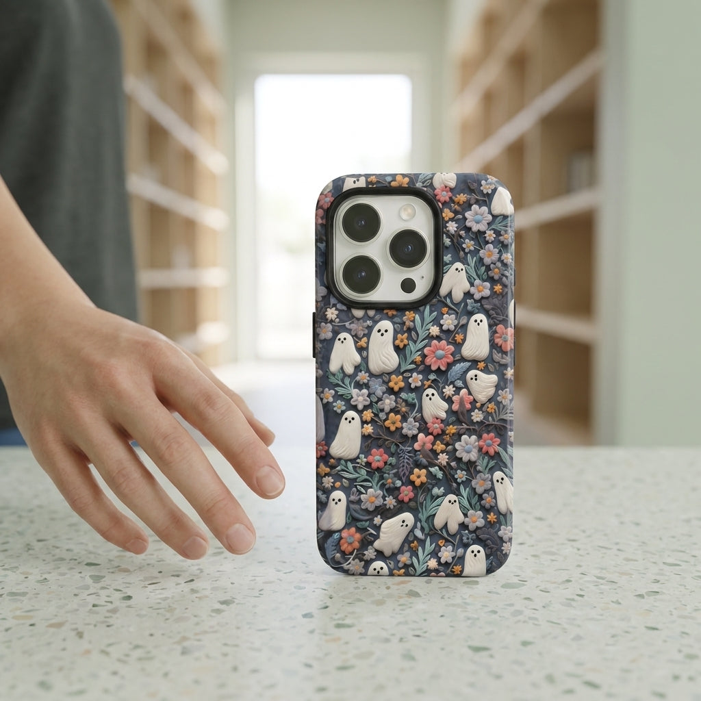 Ghost Meadow Matte Glass MagSafe iPhone Case