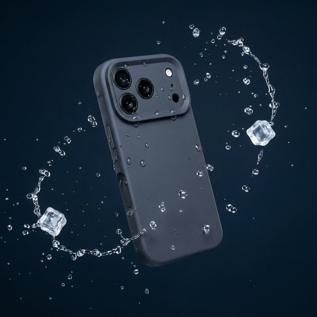 Premium Liquid Silicone iPhone Case – Precision Camera – Black
