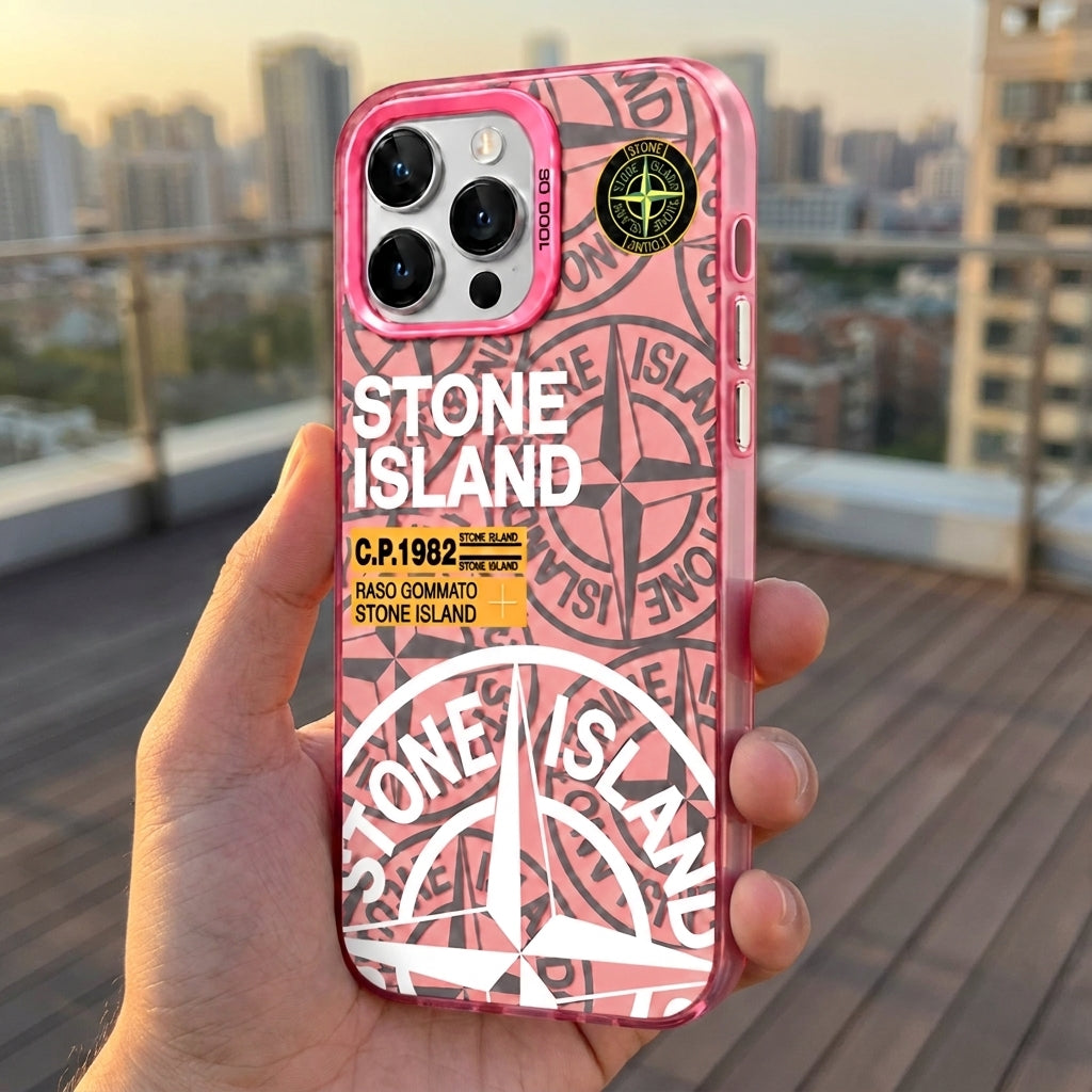Stone Island Compass Graphic iPhone Case - Pink