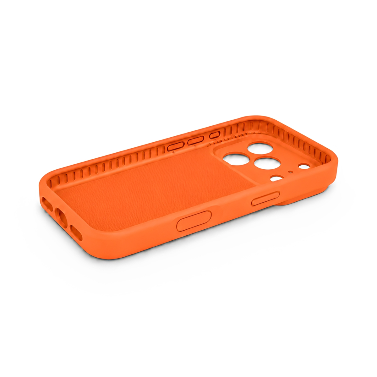 Premium Liquid Silicone iPhone Case – Precision Camera – Tangerine