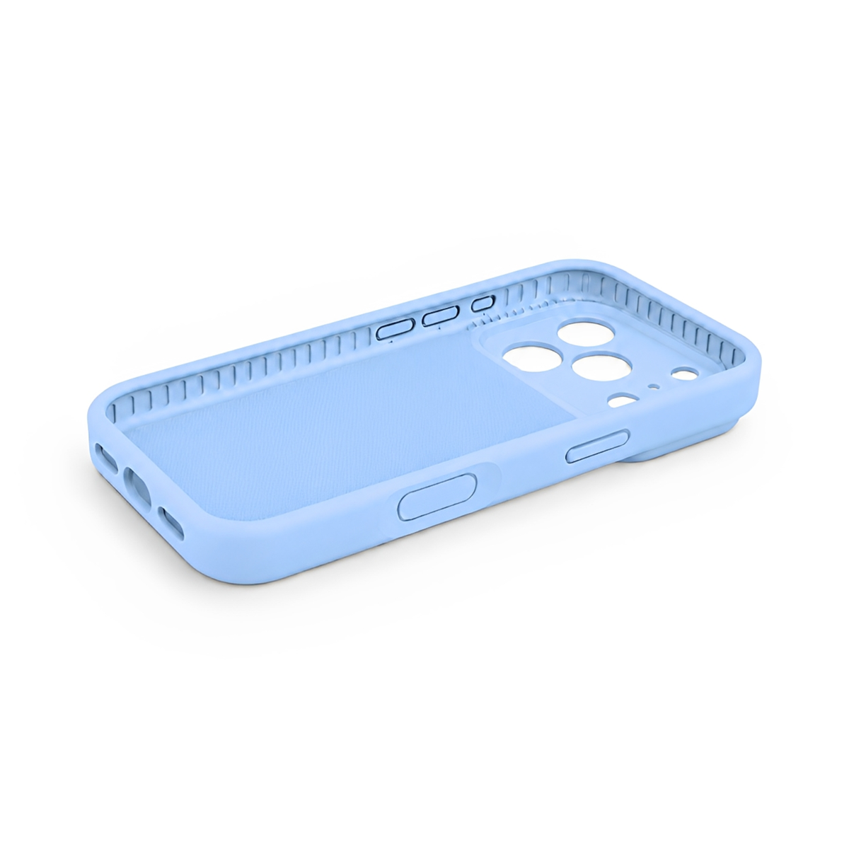 Premium Liquid Silicone iPhone Case – Precision Camera – Cloud Blue