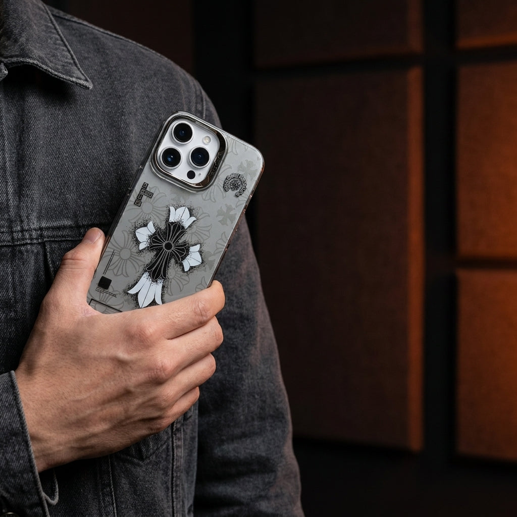 Chrome Hearts Cross Clear iPhone Case