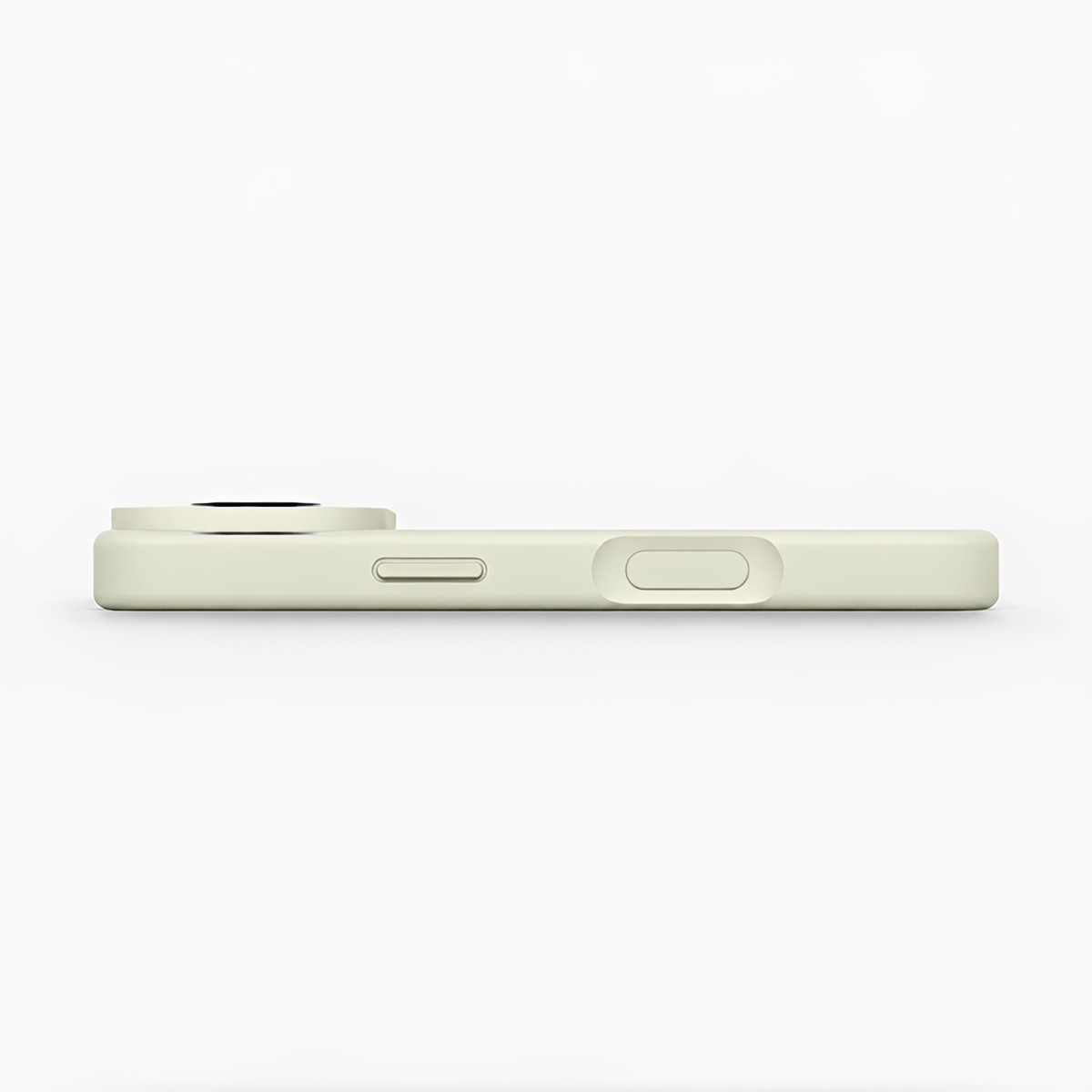Premium Liquid Silicone iPhone Case – Open Camera –  Antique White