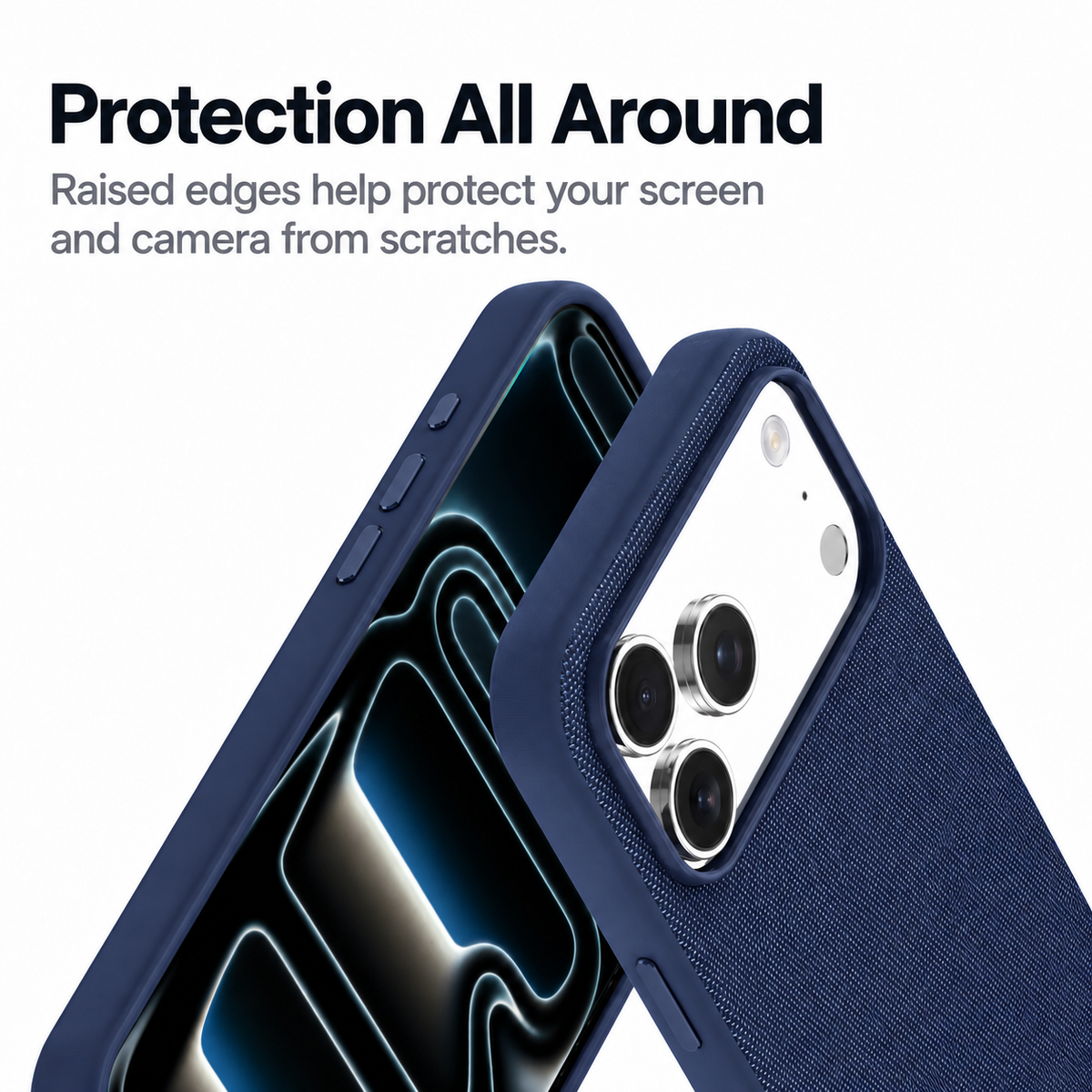 Technical Woven Fabric MagSafe iPhone Case - Blue