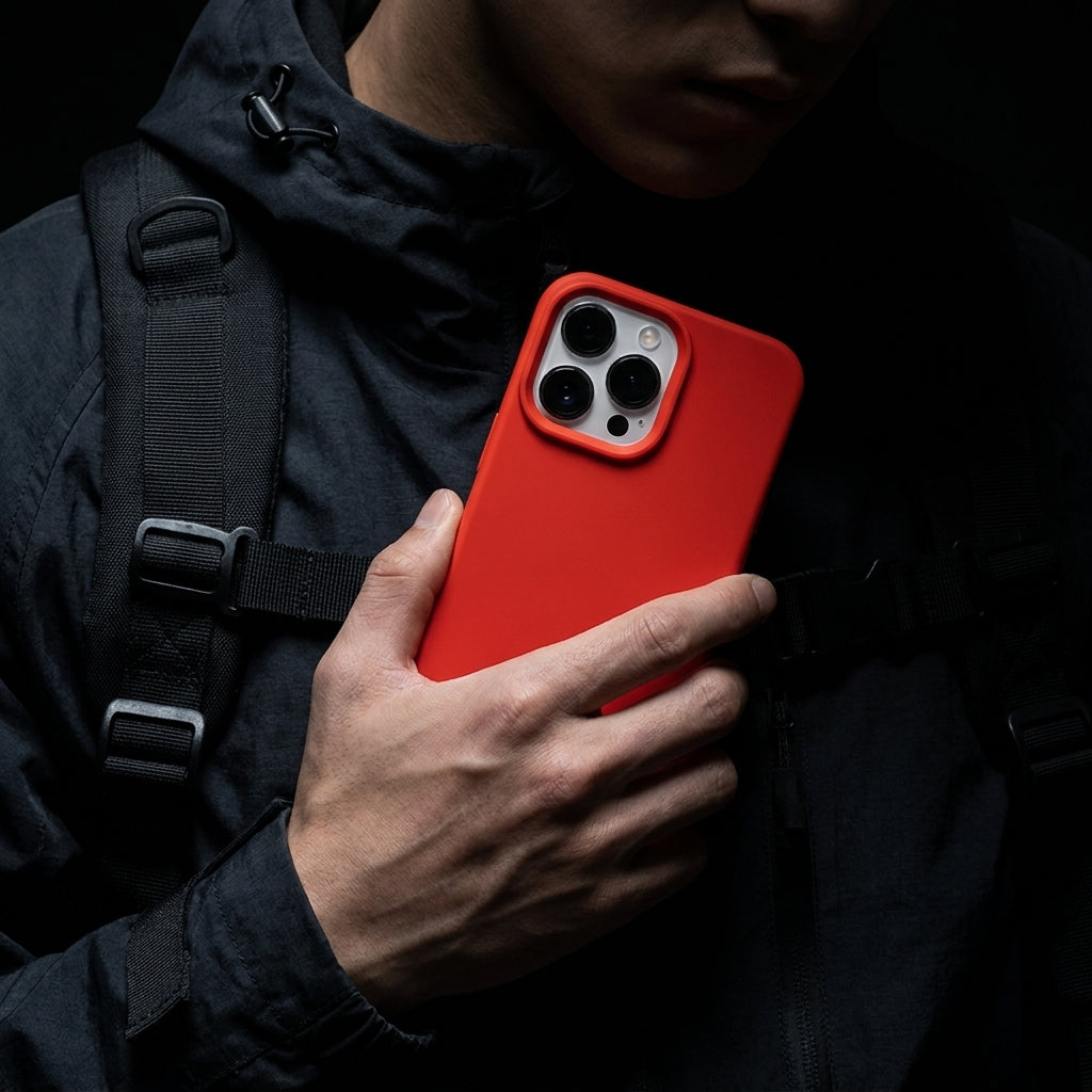 Berry Red Liquid Silicone iPhone Case