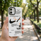 Nike x Off White inspired Streetwear iPhone Case – White – lifestyle view 6